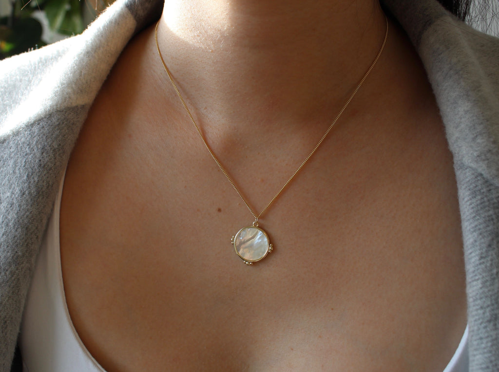 pearl circle necklace