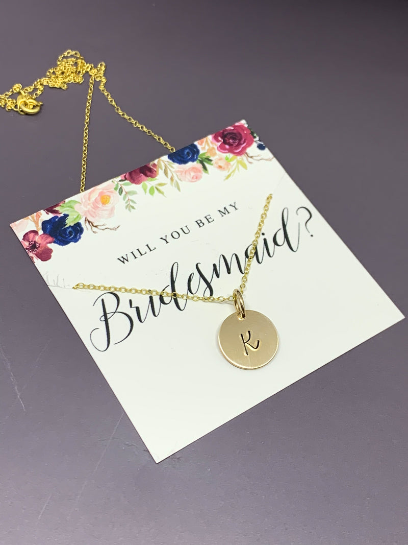 gold necklace bridesmaid