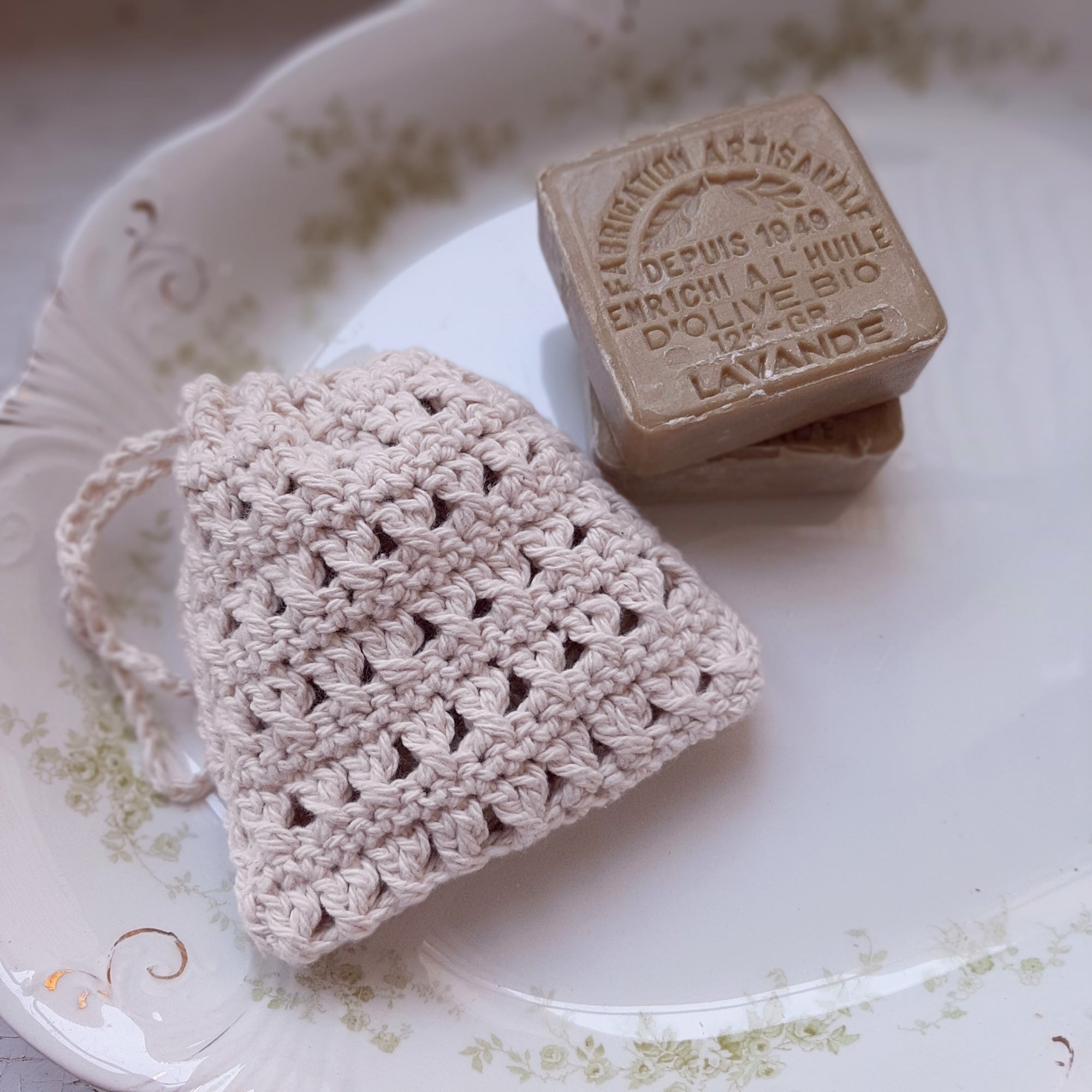 Hand-Knit Waffle Washcloth, Set of Two - Farmhouse Wares