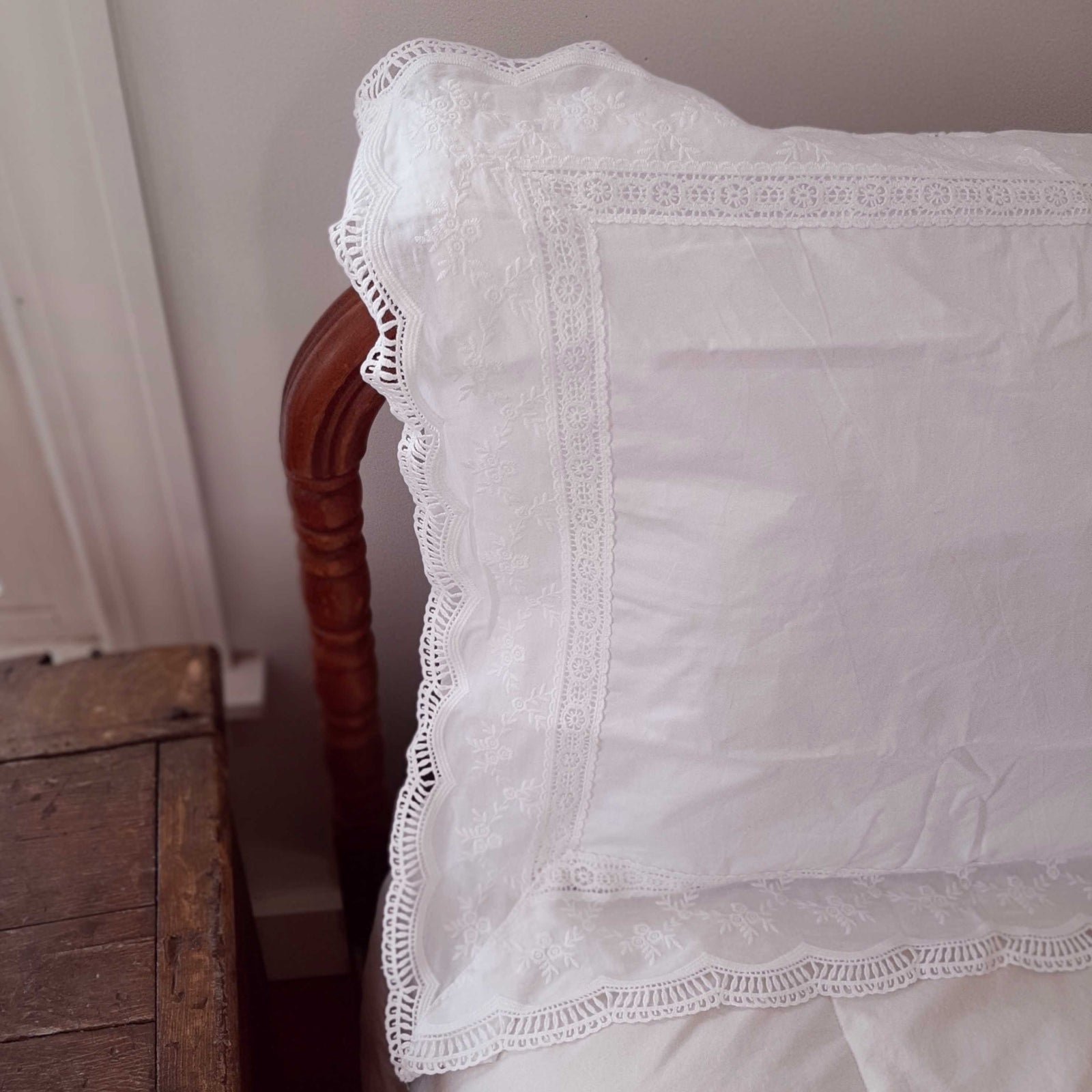 Petticoat Eyelet and Ruffles Pillow Sham - Farmhouse Wares