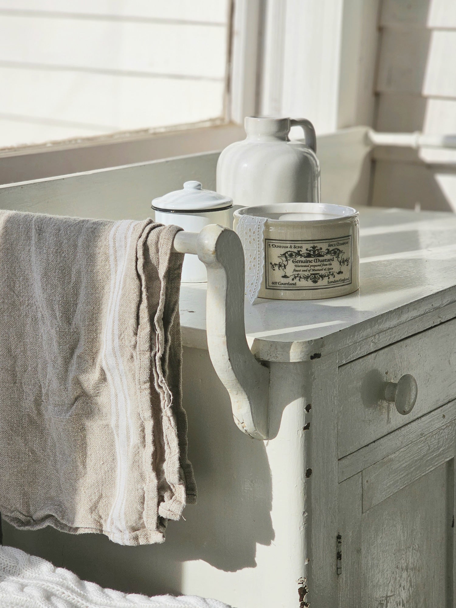 Scalloped Edge Creamware Cake Stand - Farmhouse Wares