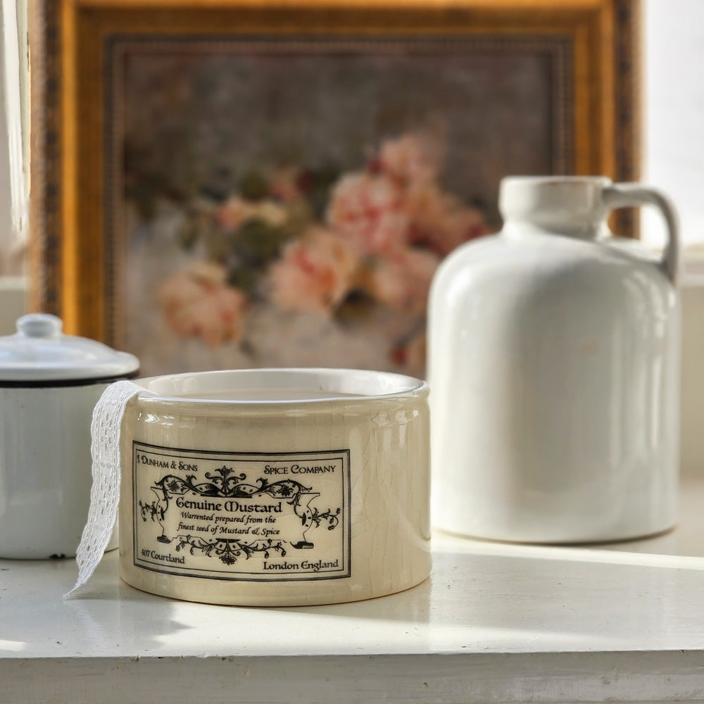 White Cottage Stoneware Small Crock - The Weed Patch