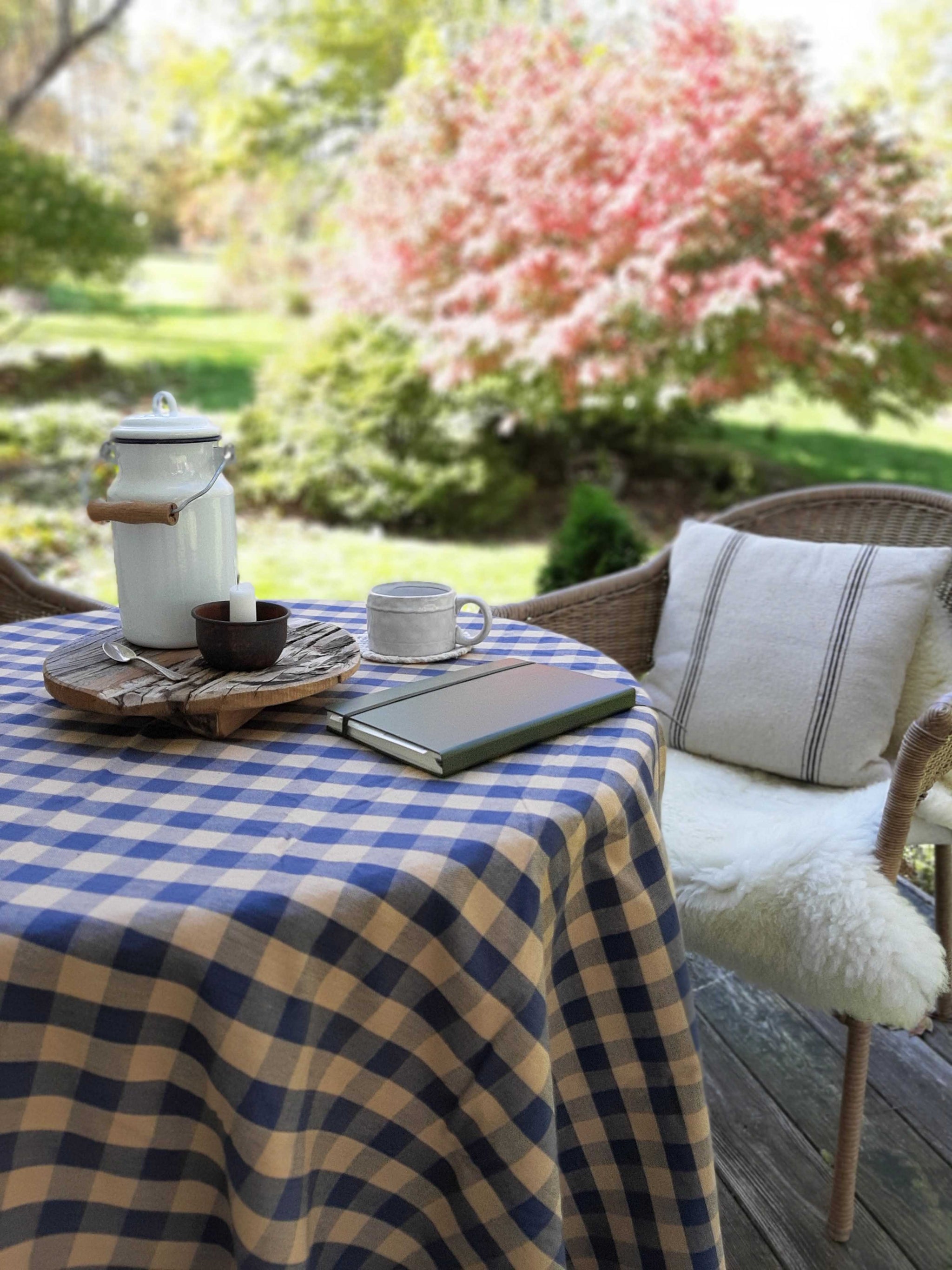 rustic plaid tablecloth