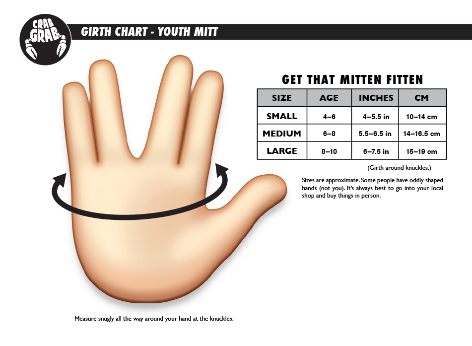 Mitten Size Chart Youth