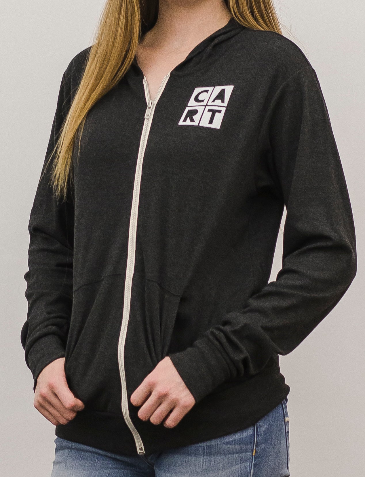 women's thin zip hoodie