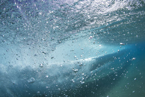 Tubing wave as seen from underwater, Hawaii, USA