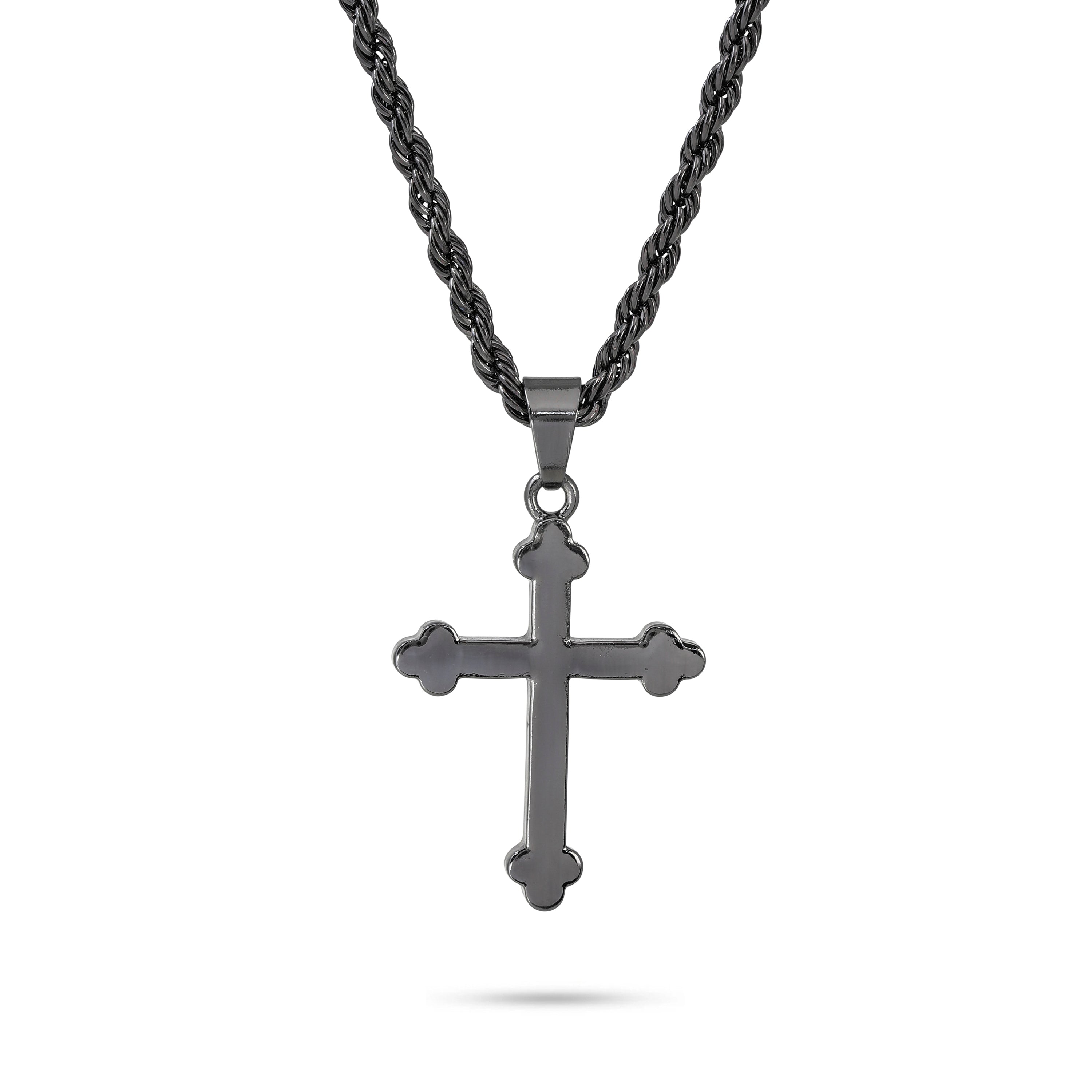 3 Nail Cross Necklace, Black | Get Real Conferences