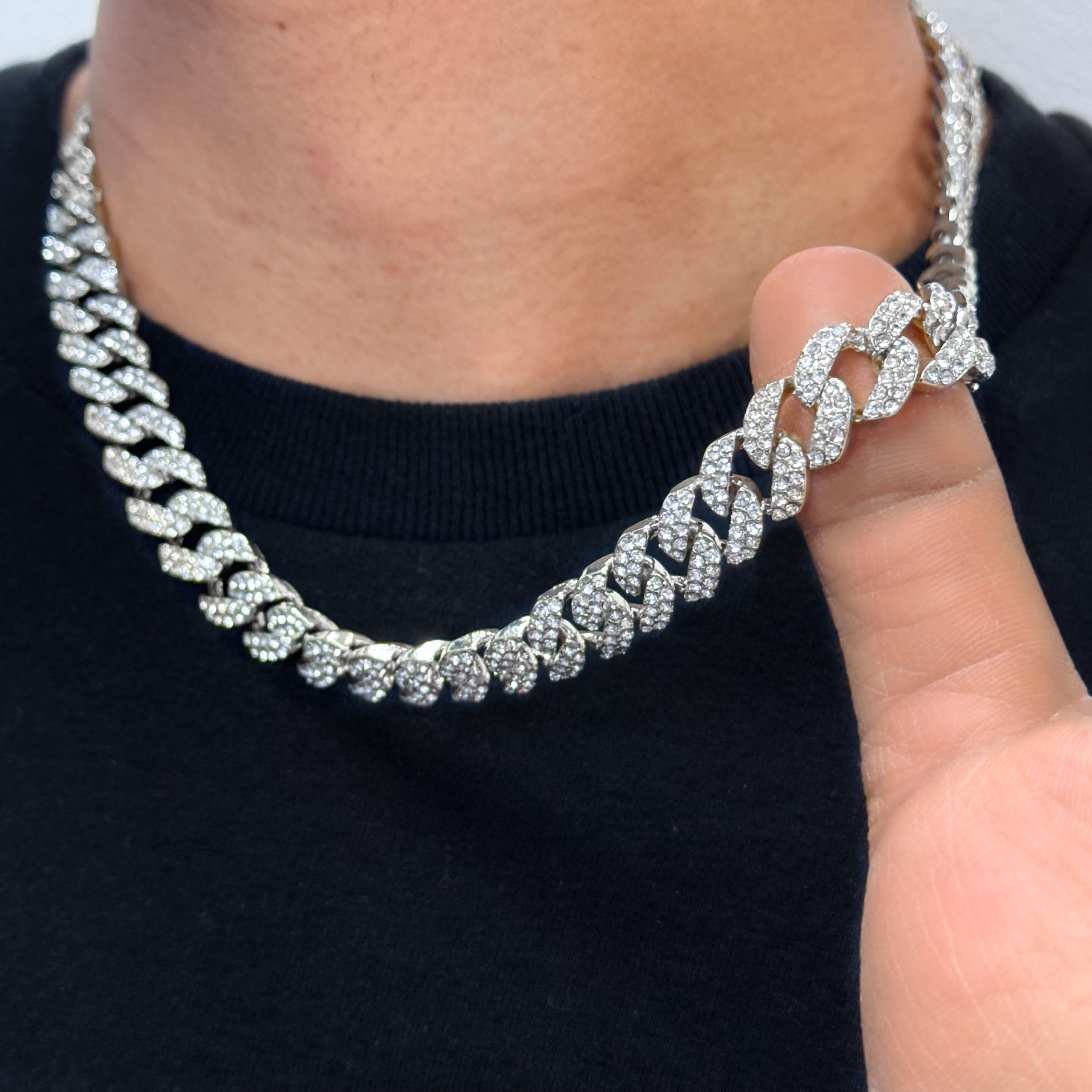 Men's 13mm Iced Cuban Chain “ 18" & 22" Length
