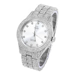 43MM ICED OUT WATCH - SILVER