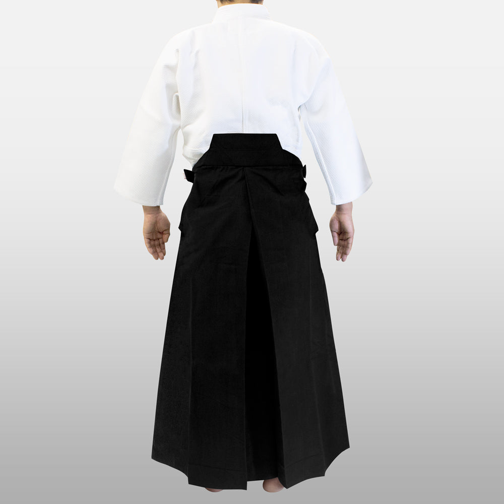 Single Layered Gi + #11000 Traditional Black Cotton Aikido Hakama Set ...