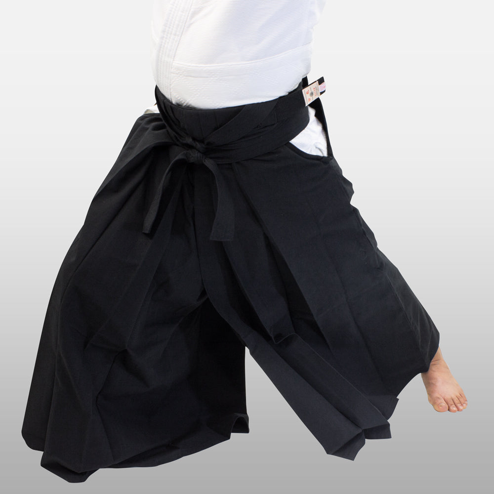 Double Layered Gi [DX] + #11000 Traditional Black Cotton Aikido Hakama ...