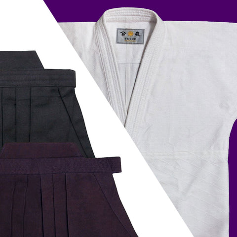 "HOUOU" Single Layered Gi & Cotton Hakama Set