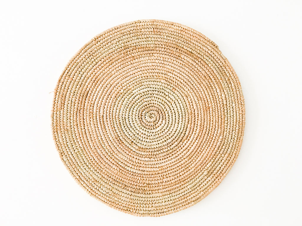 Plain Handwoven African Raffia Placemats African Inspired Decor