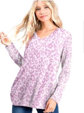 Lavender Leopard Print Tunic