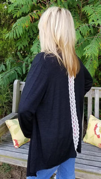 Elley Black Lace Cardigan