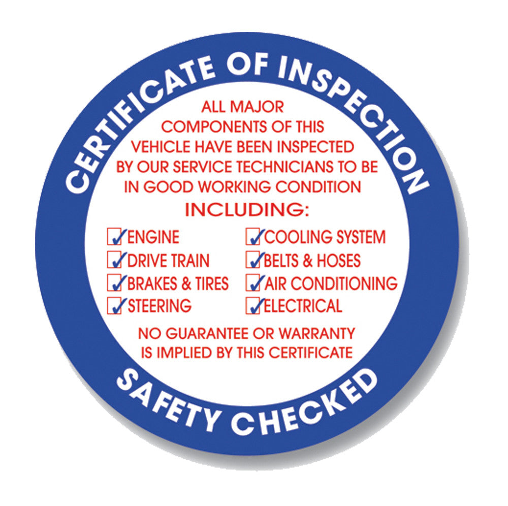 jiffy lube inspection sticker