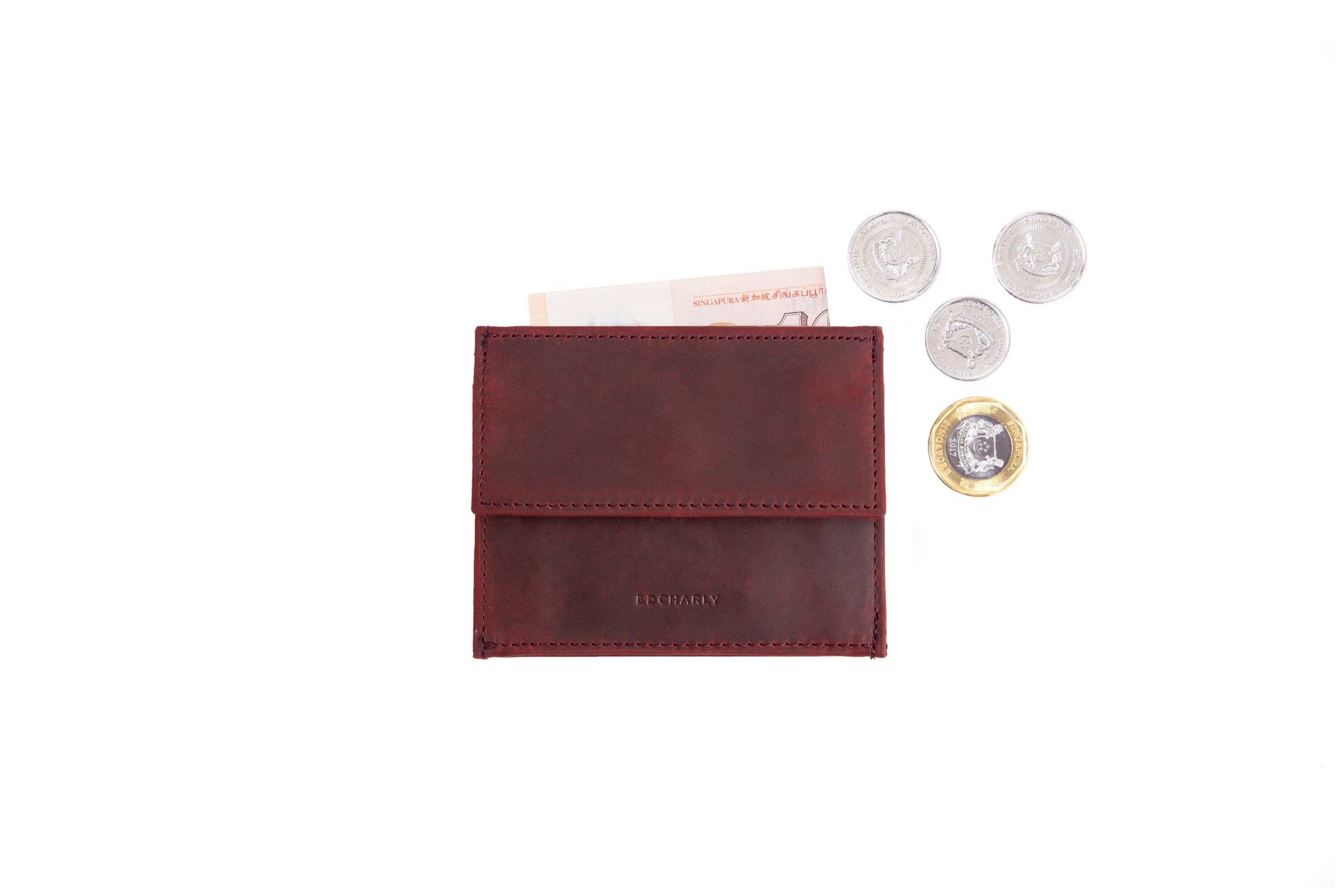 Seattle Distressed Leather Compact Wallet - PalePink– Vicenzo Leather