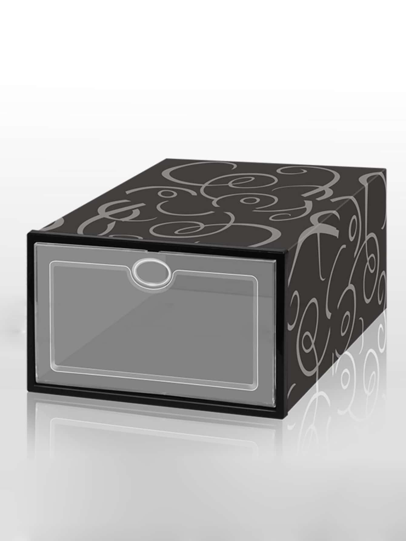 Graphic Plastic Shoe Storage Box
