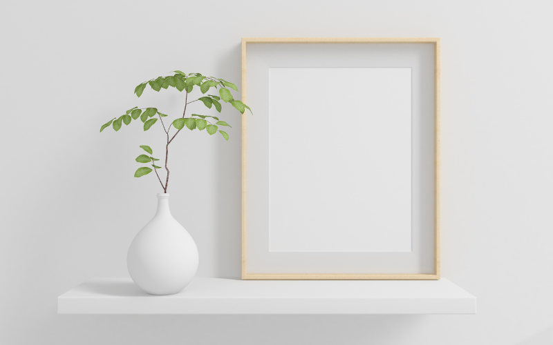 minimal wooden frame