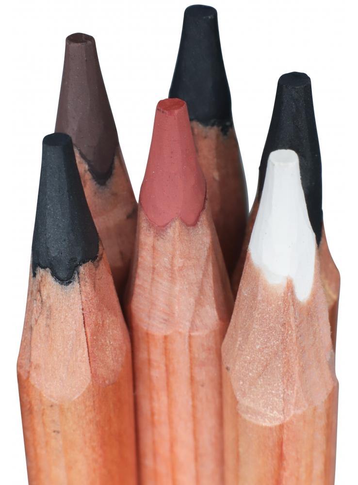 Buy Mont Marte Signature Coloured Charcoal Pencils 12 Pieces online