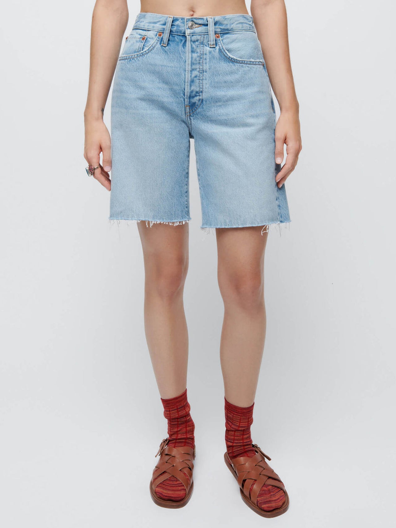 RE/DONE MID-RISE RELAXED SHORT