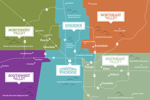 Arizona phoenix area map