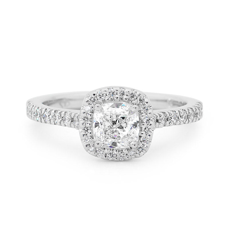 angel halo diamond ring