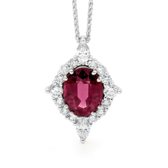 Garnet & Diamond Pendant