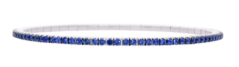 Expandable White Gold Sapphire Bracelet