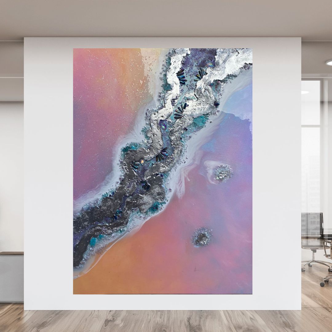 Titanium Crystal Art Print by Art on an Island