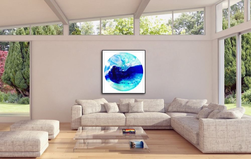 Abstract Seascape. Blue Ocean. Bondi Surf Aqua. Art Print. Antuanelle