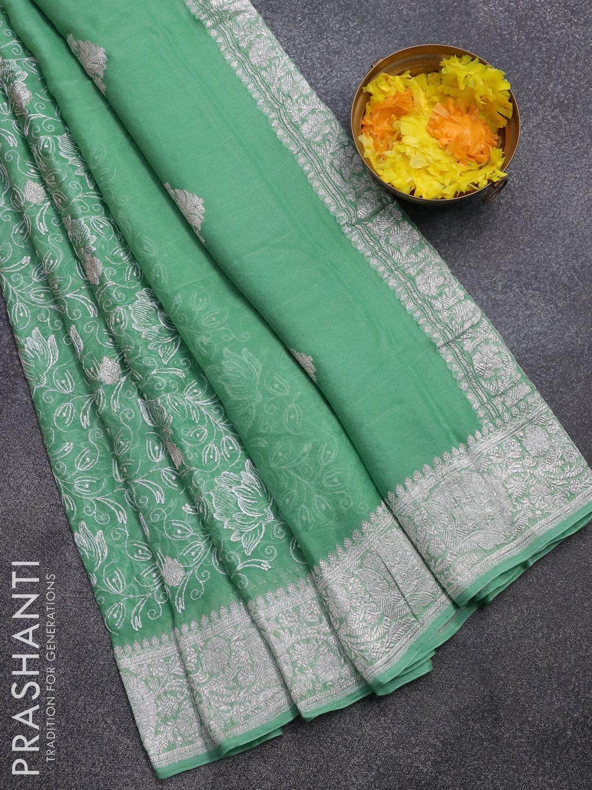 Buy Chiffon Zari Work Sarees Online for Women in USA