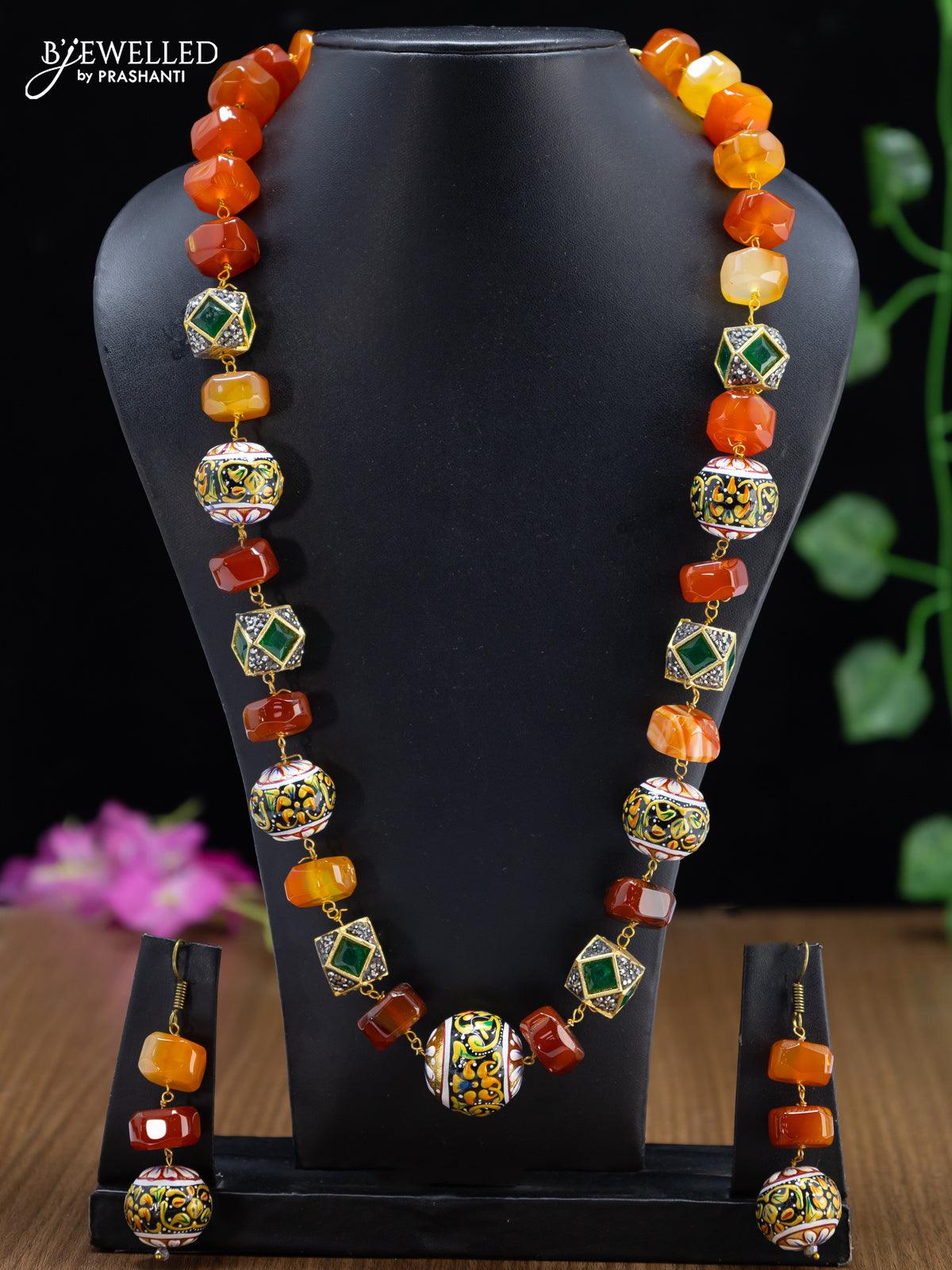 Orange Stilbite Wire Wrapped Locket Pendant Necklace Set For Women Natural  Healing Crystals Pendant at Rs 999 | Gemstone Pendant in Aurangabad | ID:  2852995063348