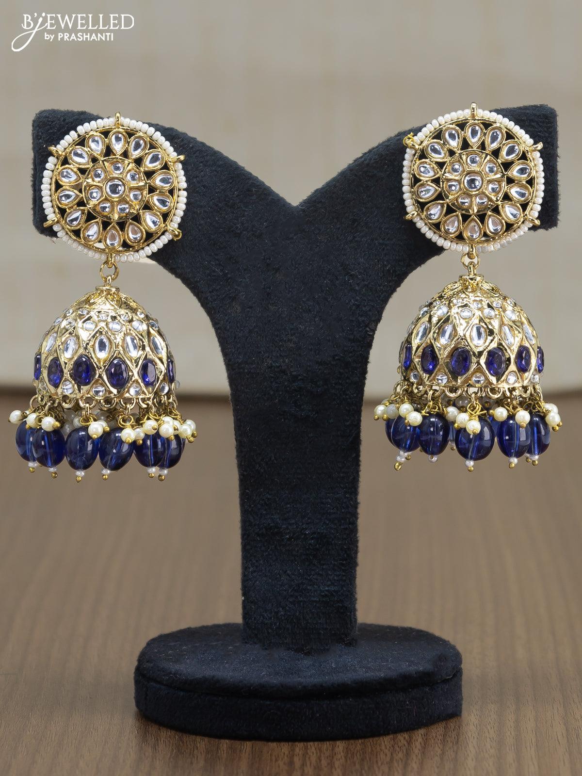 Jhumka Indian Gold Jhumkas Women CZ Jhumka Indian Gold Jhumka Earrings  Bollywood | eBay