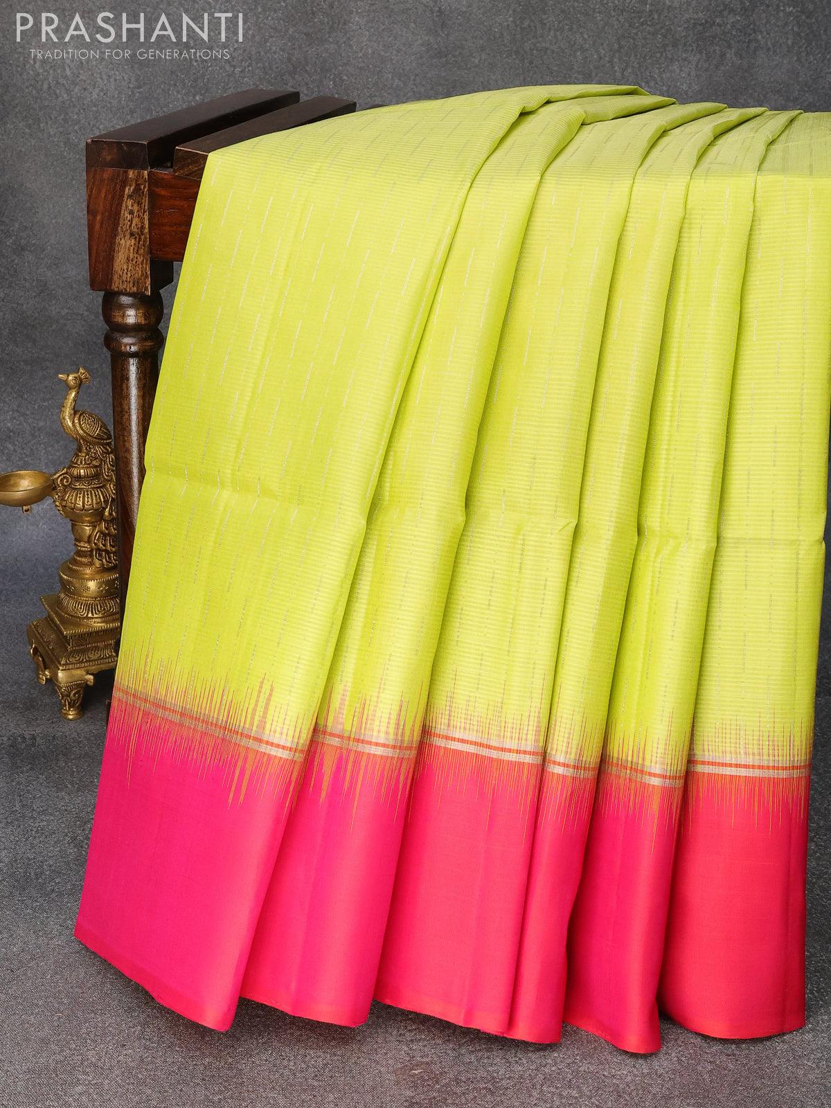 Yellow Georgette Saree with Stunning Sequence Embroidery and Plain Bor