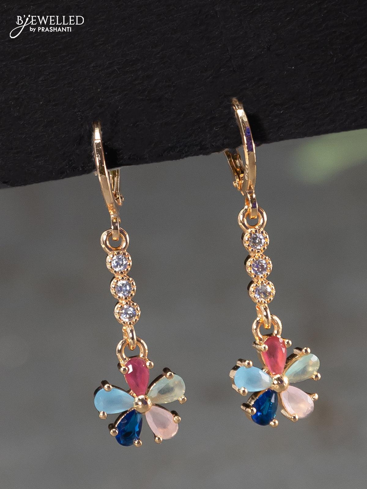 Buy 14k Yellow Gold Chain Dangle Hanging Earrings Online in India - Etsy