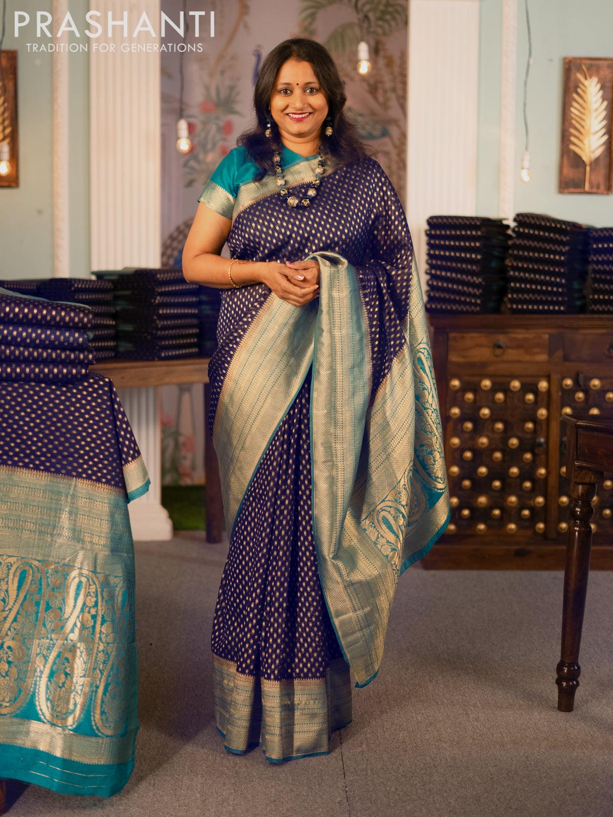 Multicolor banarsi georgette saree by Sailesh Singhania