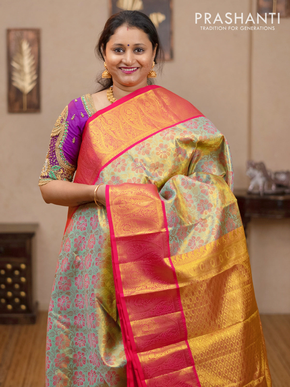 Shop For Bridal Kanjivaram Silk Sarees At Prashanti Sarees At Best Price Online