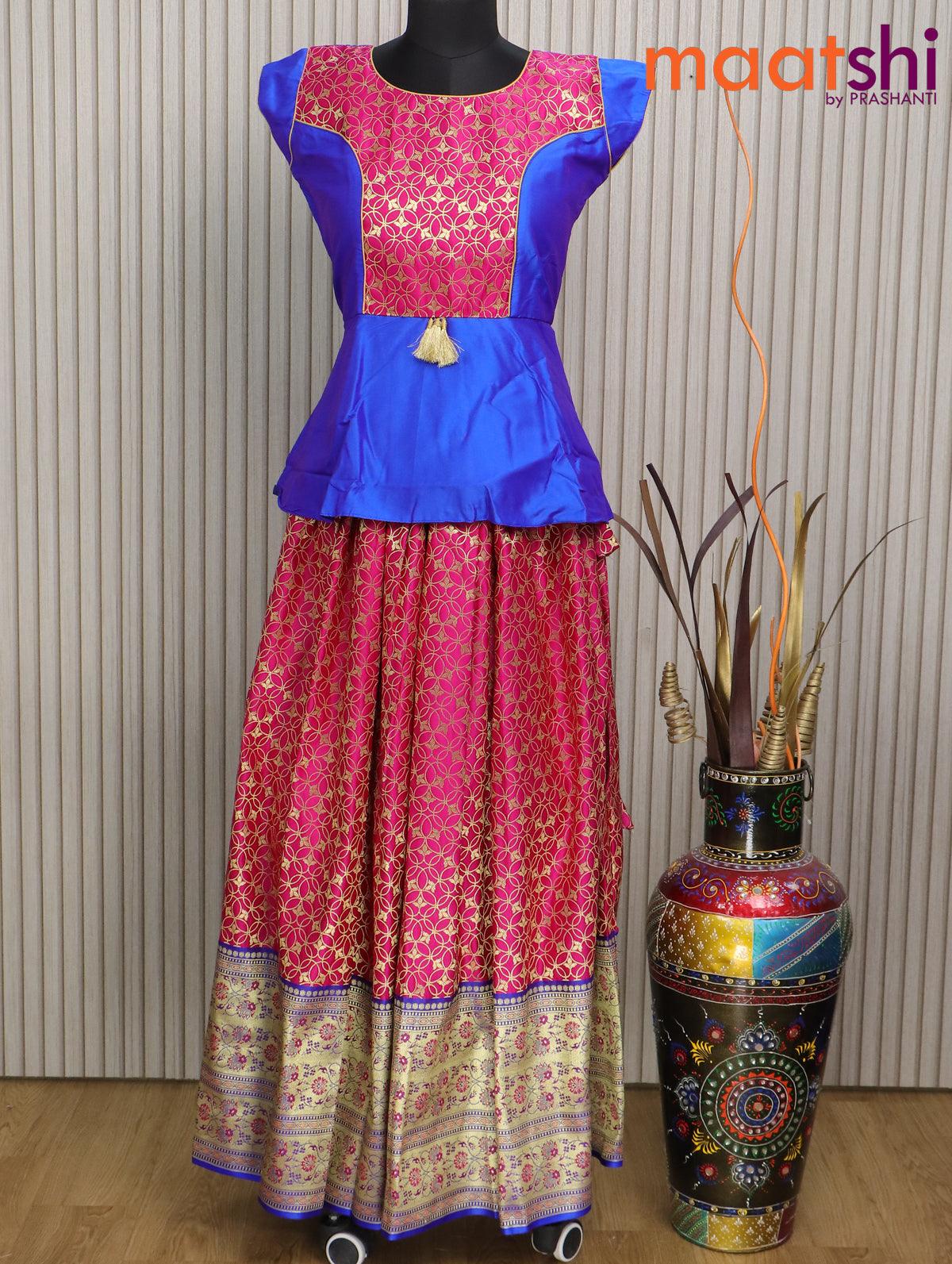 Kid's Ikkat Lehenga Designs - YouTube