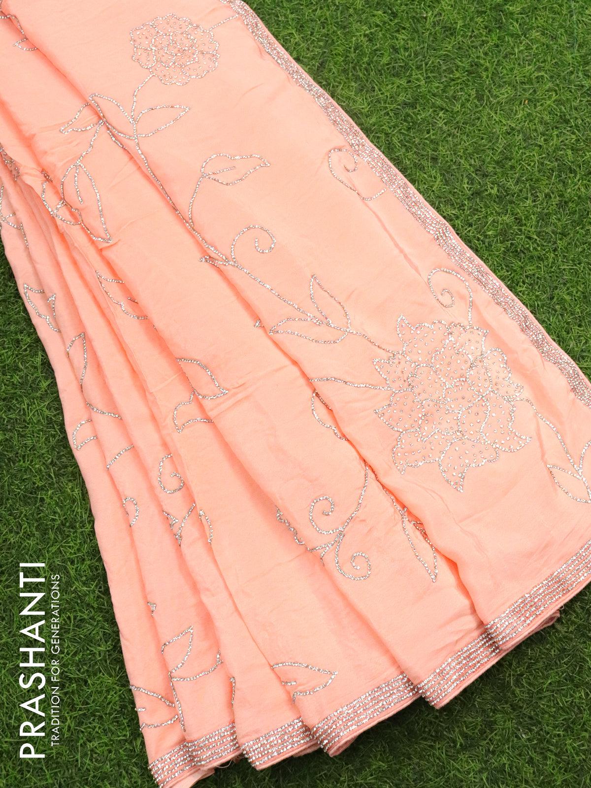 Buy Silk Satin Designer Saree Online at Best Prices in the USA — Karmaplace