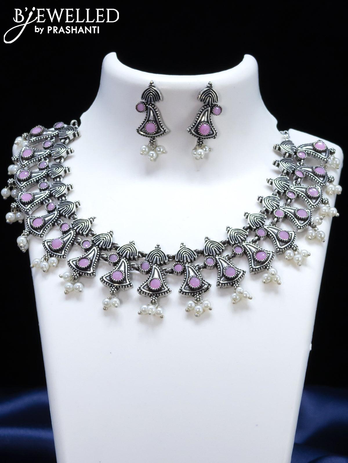 Simple Necklace Designs To Look Graceful on Sarees • South India Jewels