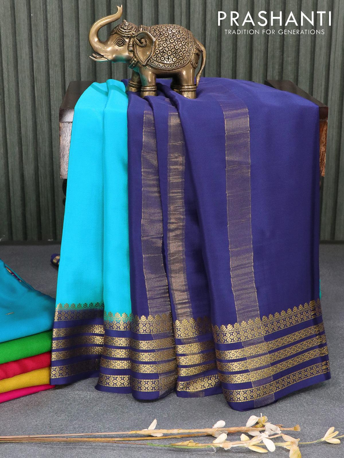 Pure silk crepe saree – Akrithi