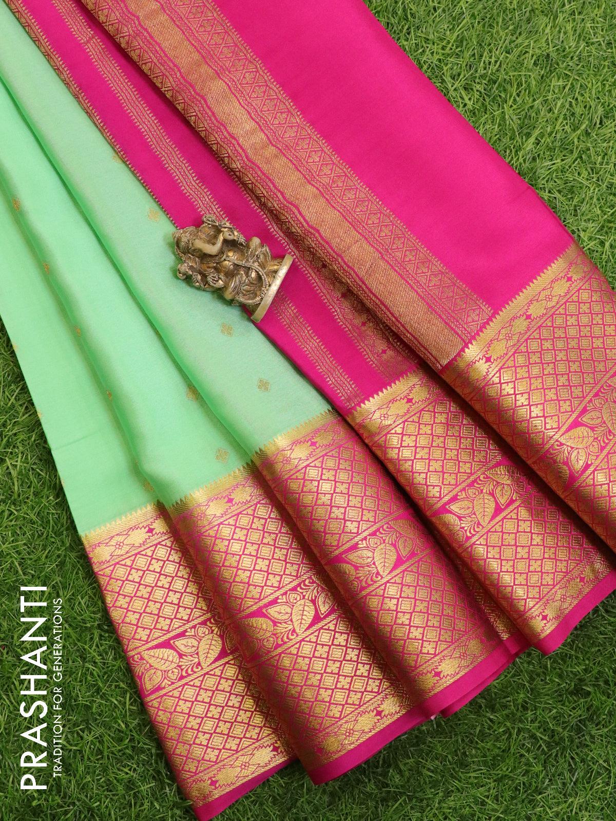 Pure Printed Mysore silk saree - Harmony Lifestyle