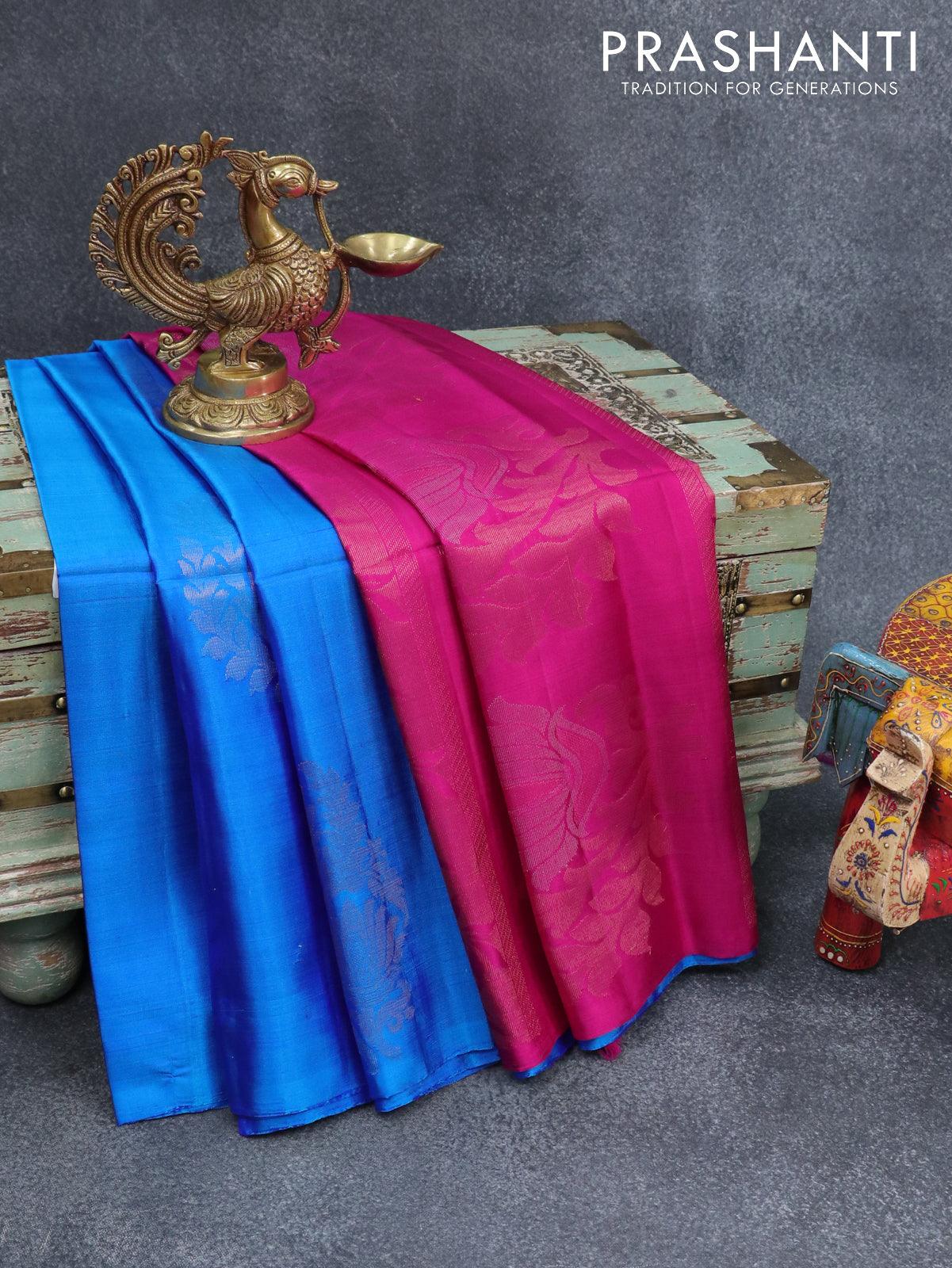 Blue Soft Silk Resham Zari Border Traditional Bandhani Design In All O –  Sankalp The Bandhej Shoppe