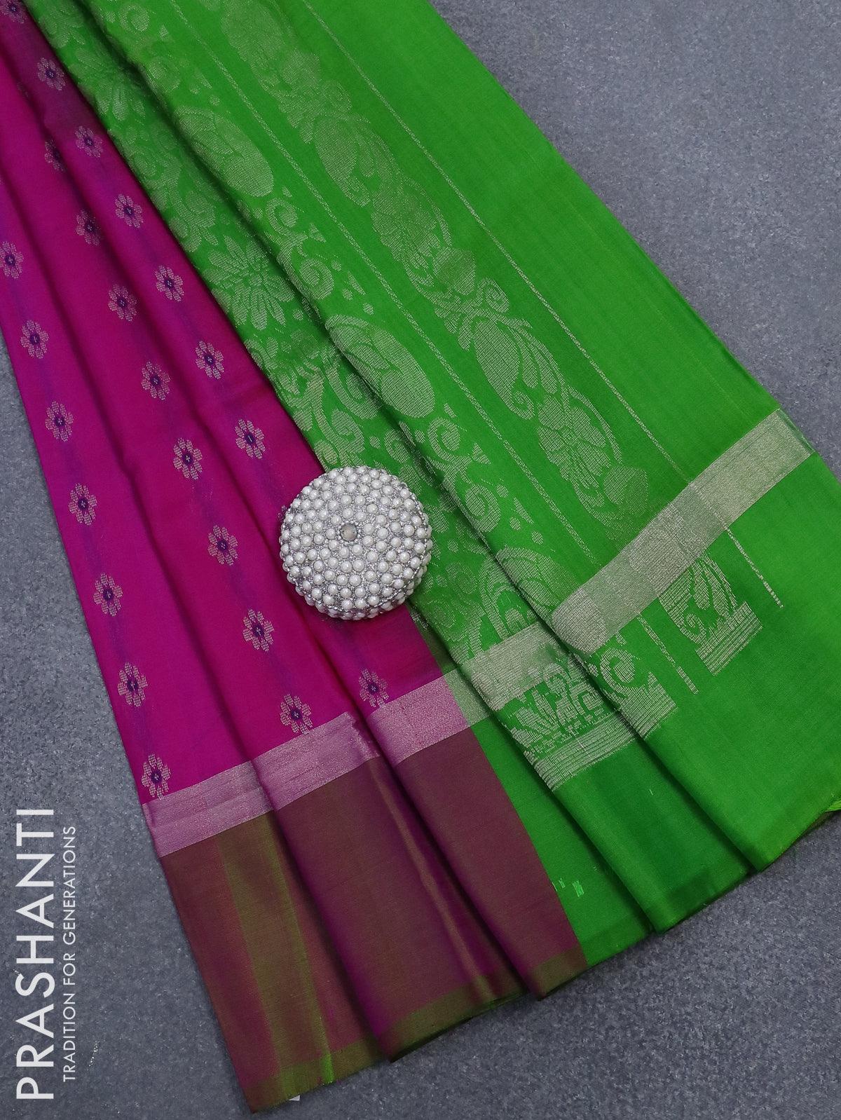 Banarasi Dual Shade Organza Saree With Silver Zari Border-Pink & Orang –  Banarasikargha