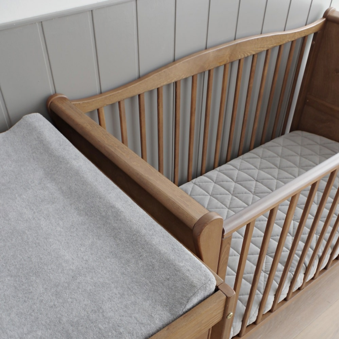 vintage gray changing table