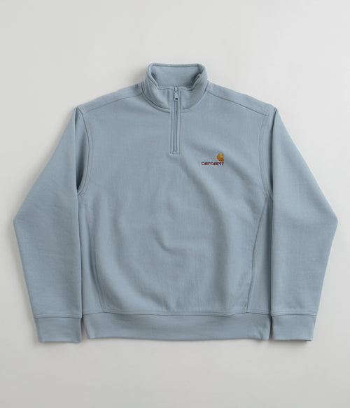 Purple Carhartt WIP American Script Half Zip Sweatshirt, Ssil?