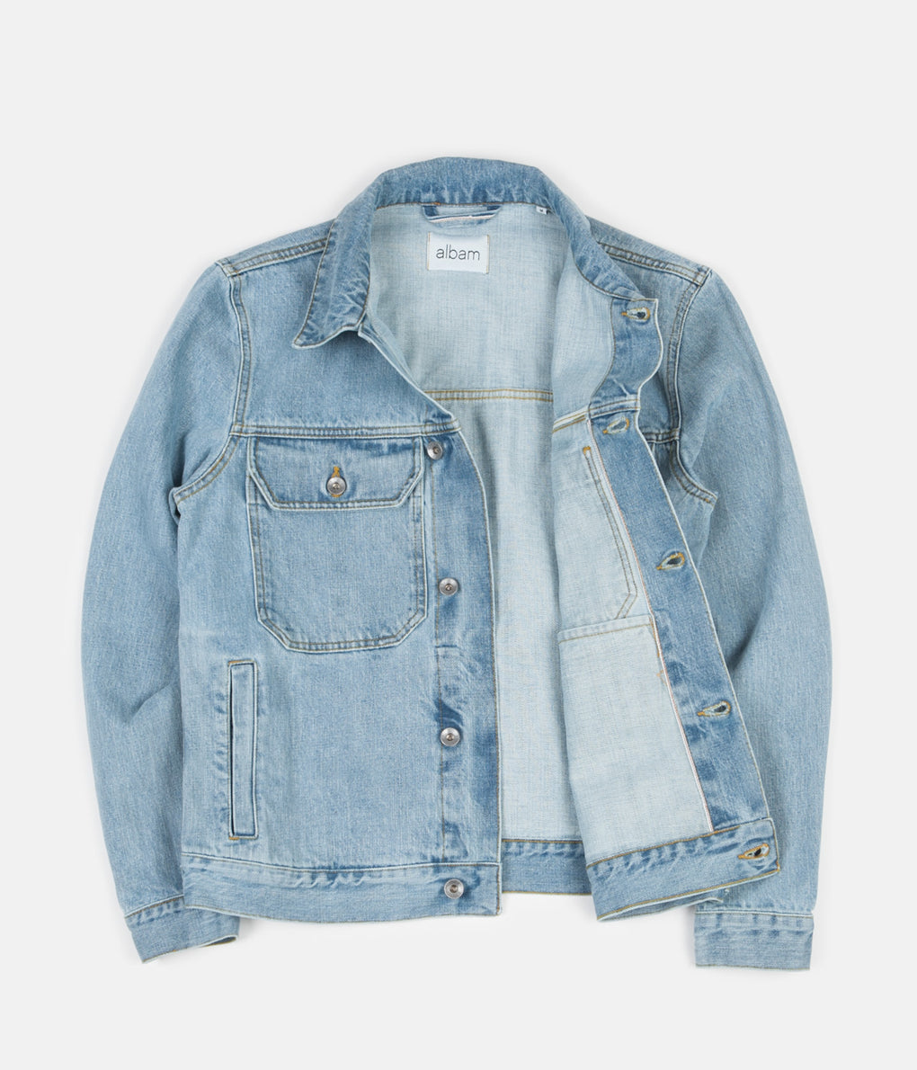 Albam Utility Denim Jacket - Bleached | Always in Colour