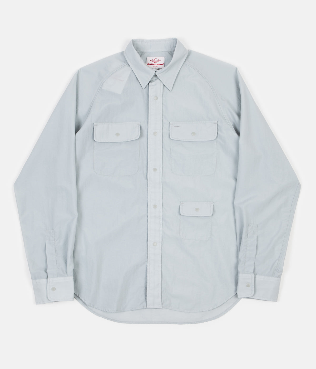 Battenwear Long Sleeve Camp Shirt - Silver | Always in Colour