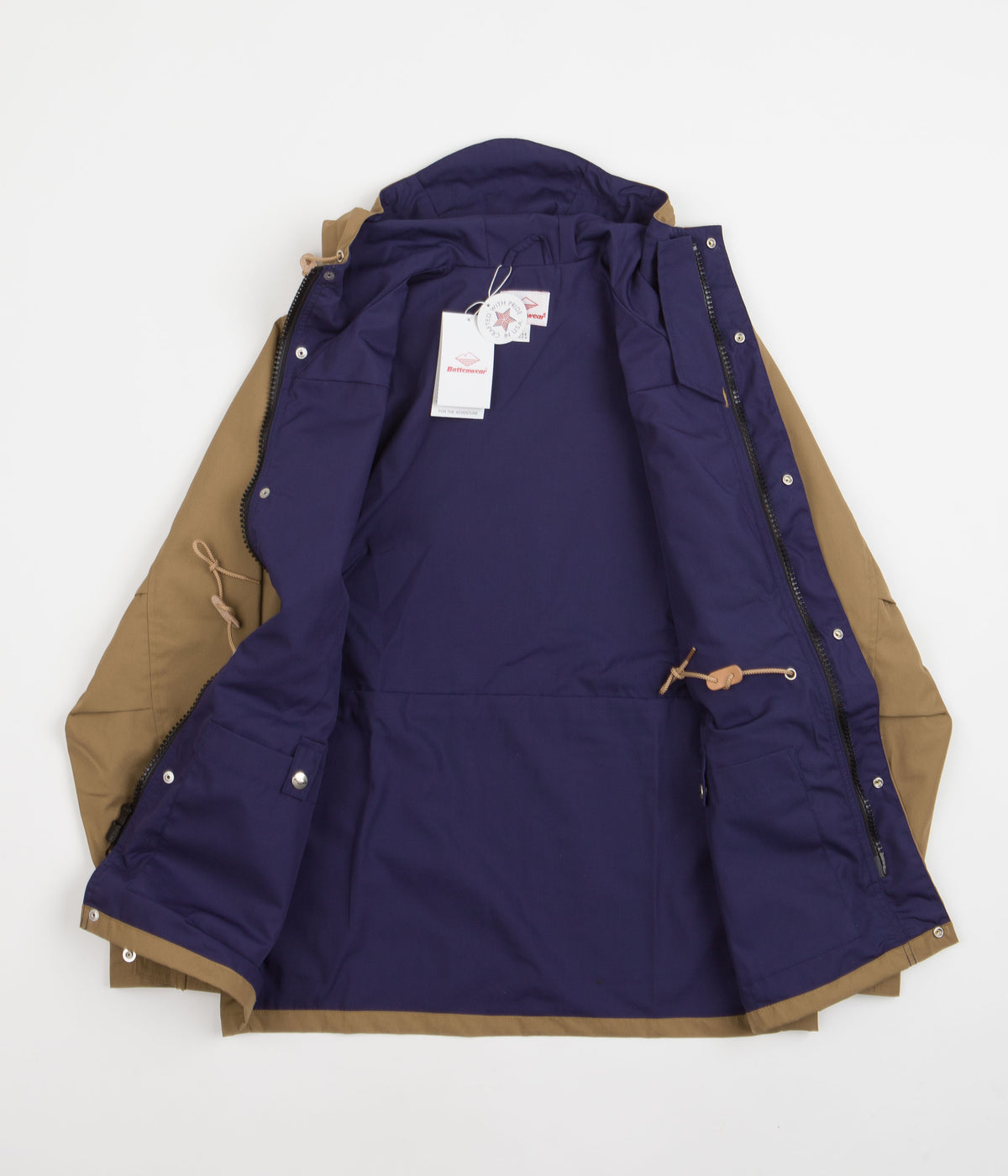 Battenwear Travel Shell Parka - Khaki / Navy | Always in Colour